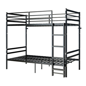 English Elm Bunk Bed Twin Over Iron Frame Space Saving Kids and Teen Bedroom Sleeper W5635P505604