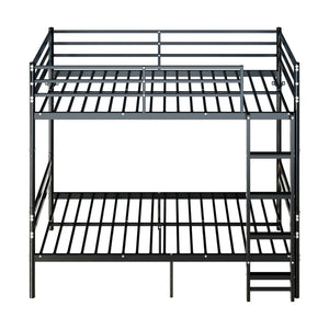 English Elm Bunk Bed Twin Over Iron Frame Space Saving Kids and Teen Bedroom Sleeper W5635P505604