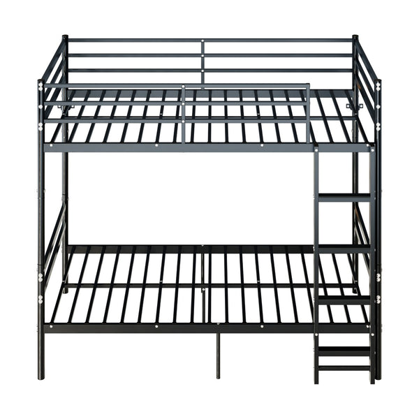 English Elm Bunk Bed Twin Over Iron Frame Space Saving Kids and Teen Bedroom Sleeper W5635P505604
