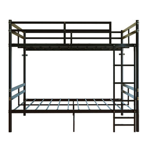 English Elm Home Full Over Metal Bunk Bed Matte Black Frame with Safety Guardrails for Kids W5635P510877
