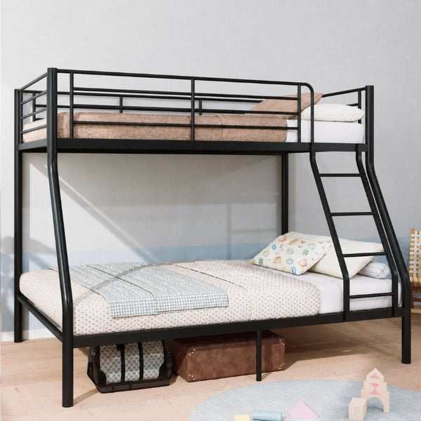 English Elm Bunk Bed Twin Over Full Heavy Duty Steel Frame Squeak Free Slats 990 Lb Capacity W5635P513012