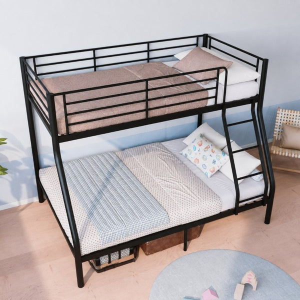English Elm Bunk Bed Twin Over Full Heavy Duty Steel Frame Squeak Free Slats 990 Lb Capacity W5635P513012