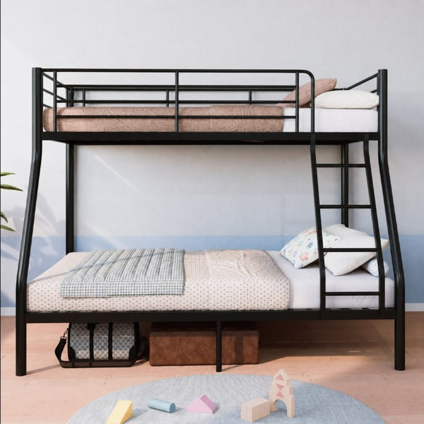 English Elm Bunk Bed Twin Over Full Heavy Duty Steel Frame Squeak Free Slats 990 Lb Capacity W5635P513012