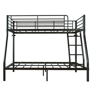 English Elm Metal Twin Over Full Bunk Bed Heavy Duty Steel Frame with Guardrail for Kids and Adults W5635P513013