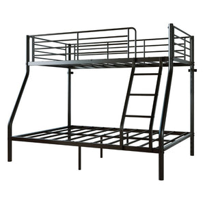 English Elm Metal Twin Over Full Bunk Bed Heavy Duty Steel Frame with Guardrail for Kids and Adults W5635P513013