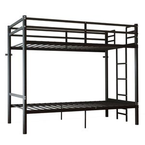 English Elm Bunk Bed Twin Over Iron Frame Convertible Noise Free Design for Kids Rooms W5635P516803