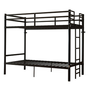 English Elm Bunk Bed Twin Over Iron Frame Convertible Noise Free Design for Kids Rooms W5635P516803