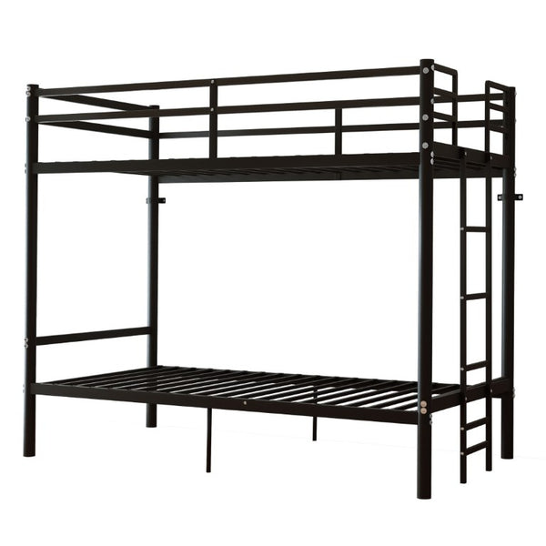 English Elm Bunk Bed Twin Over Iron Frame Convertible Noise Free Design for Kids Rooms W5635P516803