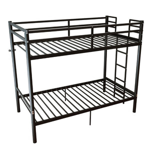 English Elm Bunk Bed Twin Over Iron Frame Convertible Noise Free Design for Kids Rooms W5635P516803