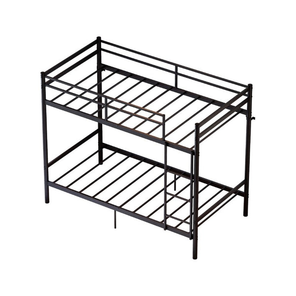 English Elm Metal Bunk Bed Iron Frame with Guardrails and Under Storage for Kids and Teens W5635P521221