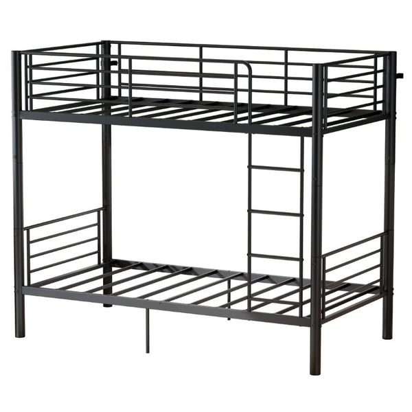 English Elm Bunk Bed Powder Coated Iron Frame Convertible Twin Sleeper with Under Bed Storage W5635P525715