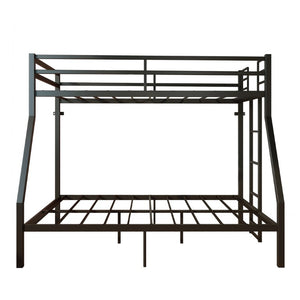 English Elm Twin Over Full Steel Bunk Bed Heavy Duty Frame with Floor Ladder and Under Bed Storage W5635P525748