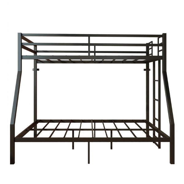 English Elm Twin Over Full Steel Bunk Bed Heavy Duty Frame with Floor Ladder and Under Bed Storage W5635P525748