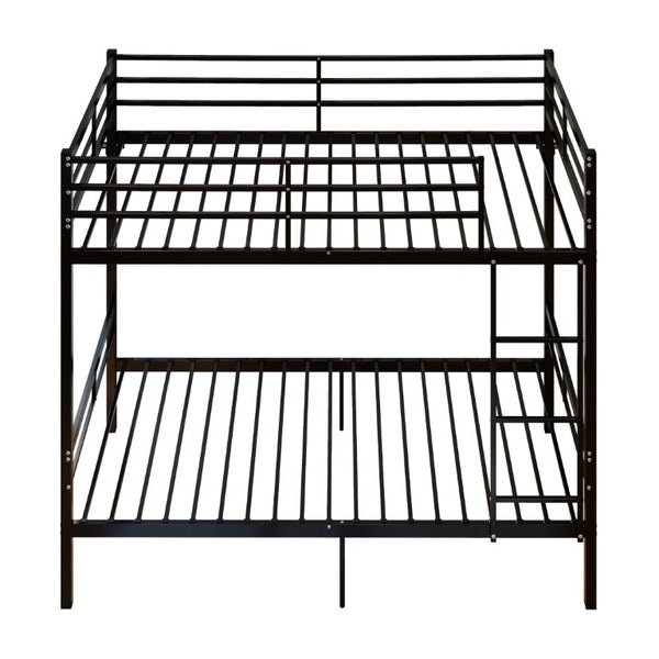English Elm Metal Bunk Bed Steel Frame with Safety Guardrails and Under Bed Storage for All Ages W5635P539763