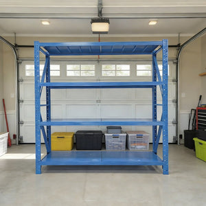 English Elm 5000 Lbs Industrial Steel Garage Shelving Unit 4 Tier Adjustable Heavy Duty Rack W5635S00013