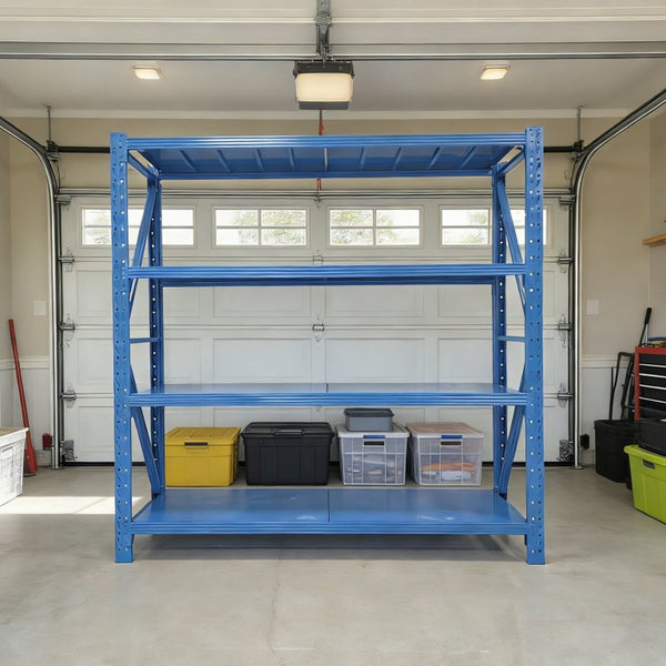 English Elm 5000 Lbs Industrial Steel Garage Shelving Unit 4 Tier Adjustable Heavy Duty Rack W5635S00013