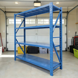 English Elm 5000 Lbs Industrial Steel Garage Shelving Unit 4 Tier Adjustable Heavy Duty Rack W5635S00013