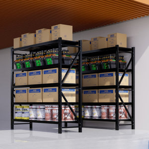 English Elm 8000Lbs Steel Garage Shelving Unit Five Tier Adjustable Heavy Duty Industrial Rack W5635S00014