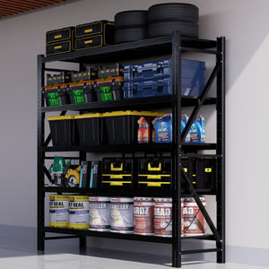 English Elm 8000Lbs Steel Garage Shelving Unit Five Tier Adjustable Heavy Duty Industrial Rack W5635S00014