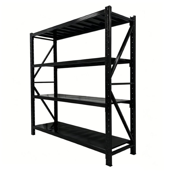 English Elm Heavy Duty Industrial Steel Garage Shelving Four Tier Adjustable Rack 8000 Lb W5635S00015