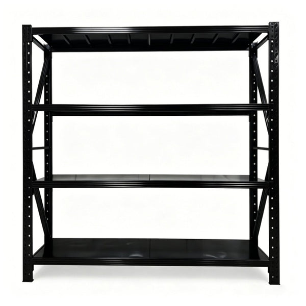 English Elm Heavy Duty Industrial Steel Garage Shelving Four Tier Adjustable Rack 8000 Lb W5635S00015