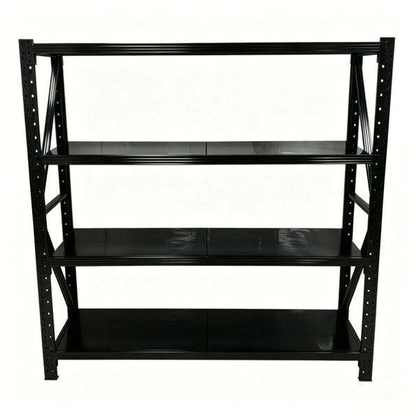English Elm Heavy Duty Industrial Steel Garage Shelving Four Tier Adjustable Rack 8000 Lb W5635S00015