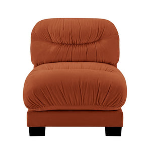 English Elm Flora Modular Armless Chenille Sofa Pleated Back Cloud Cushioning Eclectic Living Room W5656P454513