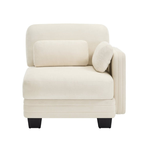 English Elm Rsf Modular Chenille Sectional Sofa with Adjustable Backrest for Open Living Rooms Beige W5656P535095