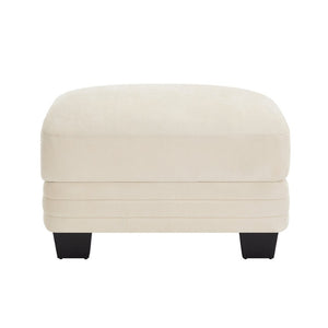 English Elm Ottoman Chenille Modular Sectional Cloud Cushion Curved Backrest Contemporary Lounge Beige W5656P535102