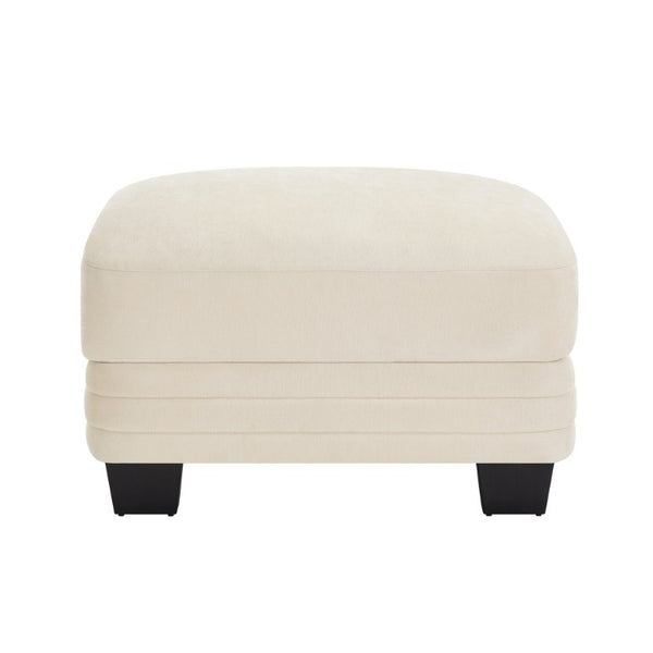 English Elm Ottoman Chenille Modular Sectional Cloud Cushion Curved Backrest Contemporary Lounge Beige W5656P535102