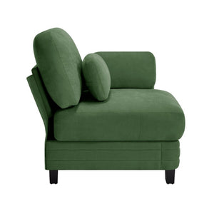 English Elm Rsf Modular Chenille Sectional Sofa with Adjustable Backrest for Open Living Rooms Green W5656P535115