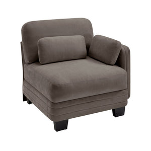 English Elm Rsf Modular Chenille Sectional Sofa with Adjustable Backrest for Open Living Rooms Brown W5656P535125