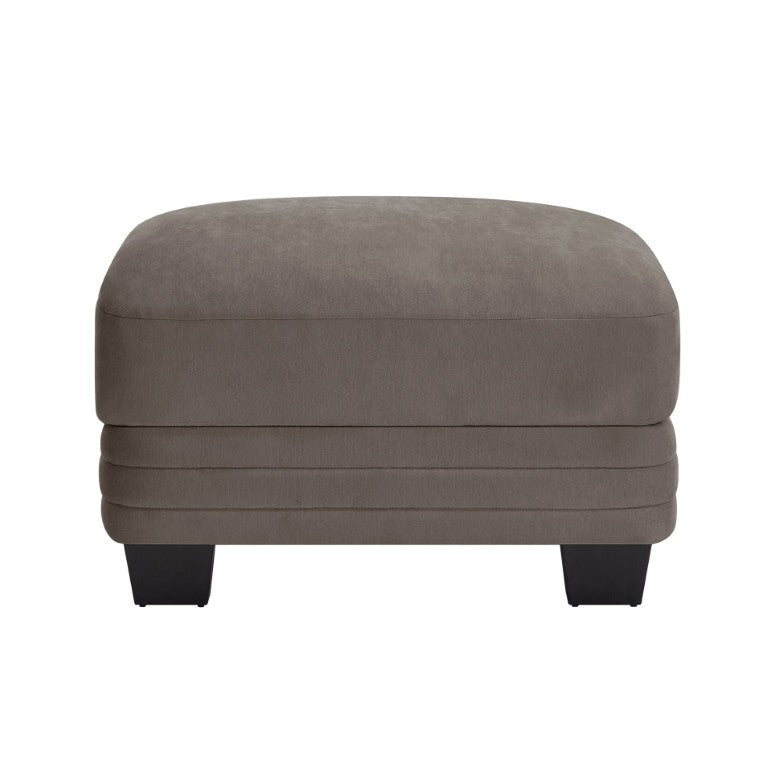 English Elm Ottoman Chenille Upholstered Modular Footrest with Quilted Foam Seat for Living Rooms W5656P535130