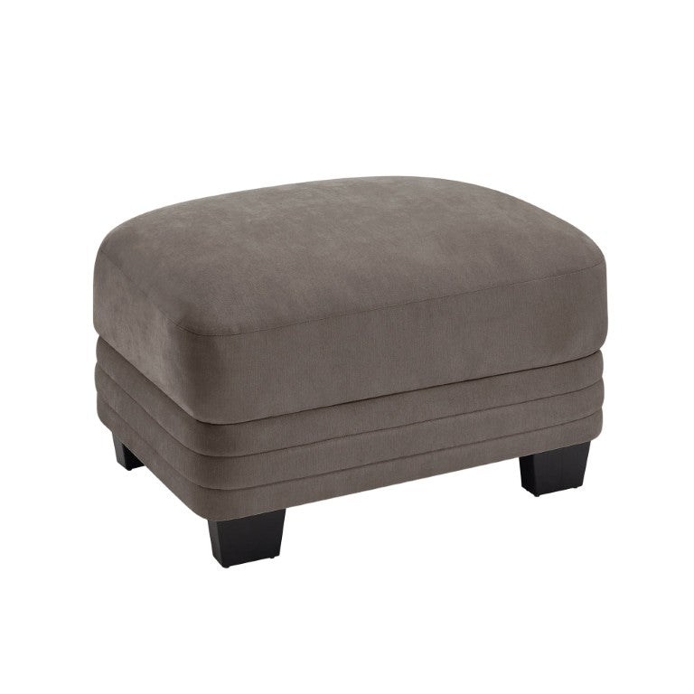 English Elm Ottoman Chenille Upholstered Modular Footrest with Quilted Foam Seat for Living Rooms W5656P535130