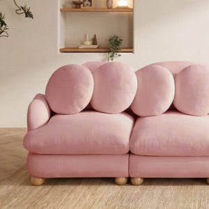 English Elm Comfy Chenille Modular Sectional with Ottoman Throw Pillows Solid Wood Frame 4 Seat W5656S00185