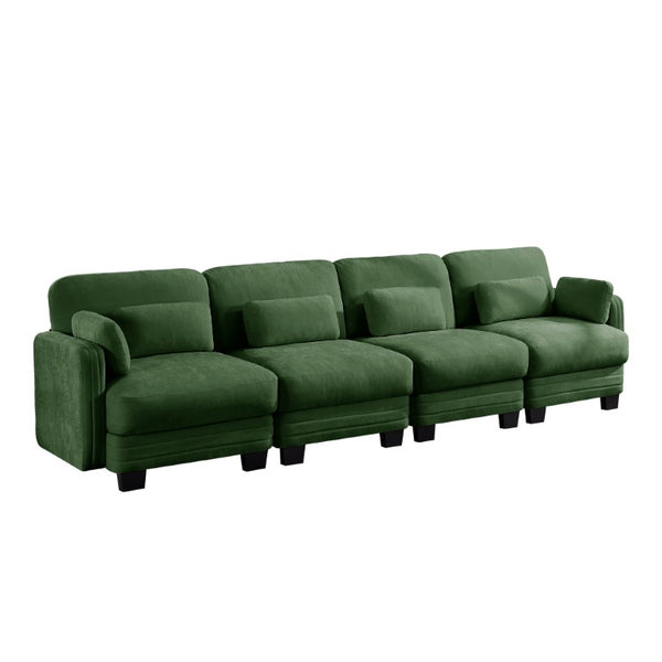 English Elm Channel Tufted Chenille Modular Sectional Sofa Ergonomic 4 Seat Living Room Couch W5656S00225
