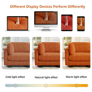 English Elm 2 Seat Chenille Modular Sectional Sofa with Ruched Texture and High Density Foam Cushions 2 Ottomans W5656S00250