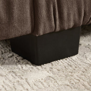 English Elm Channel Tufted U-Shape Modular Sectional Sofa in Chenille with Movable Ottomans Brown 140.1 x 62.2 x 34.6 inches W5656S00272