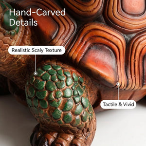 English Elm 18" Resin Tortoise Sculpture Stool Lifelike Garden Accent for Patio or Living Room W5709P464661