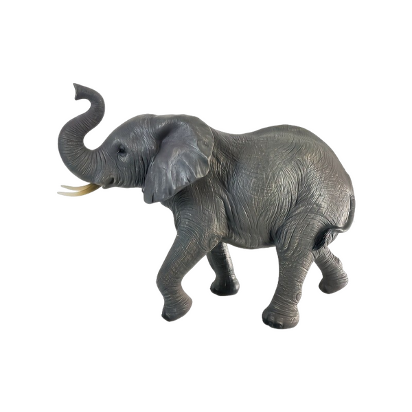 English Elm 20 Inch Resin Elephant Sculpture Raised Trunk Good Luck Garden Patio Yard Decor W5709P510841