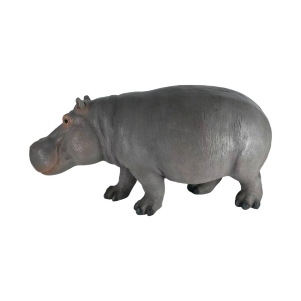 English Elm 12.6'' Resin Hippopotamus Sculpture Weatherproof Wildlife Garden Statue for Lawn Pond Patio W5709P511484