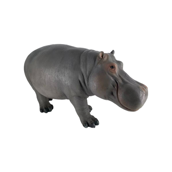 English Elm 12.6'' Resin Hippopotamus Sculpture Weatherproof Wildlife Garden Statue for Lawn Pond Patio W5709P511484