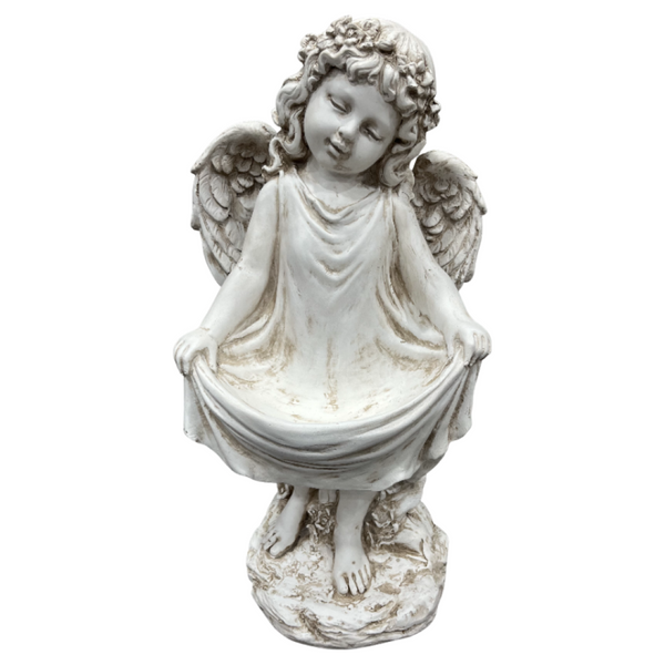 English Elm 21.06" Sleeping Cherub Resin Garden Statue Weathered Stone Finish Outdoor Yard Accent W5709P512803