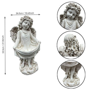 English Elm 21.06" Sleeping Cherub Resin Garden Statue Weathered Stone Finish Outdoor Yard Accent W5709P512803