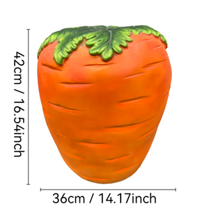 English Elm 16" Resin Carrot Sculpted Outdoor Stool Plant Stand Whimsical Garden Patio Accent W5709P512923