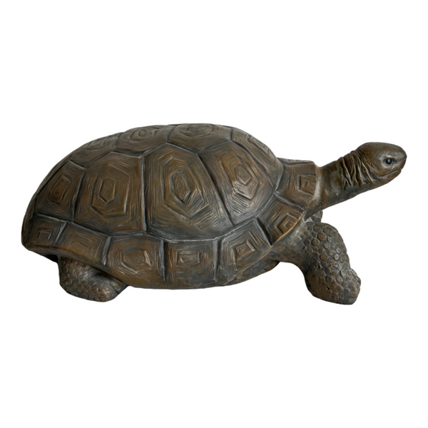 English Elm 30.51" Resin Tortoise Garden Statue Weathered Stone Finish Carved Shell Outdoor Accent W5709P519449
