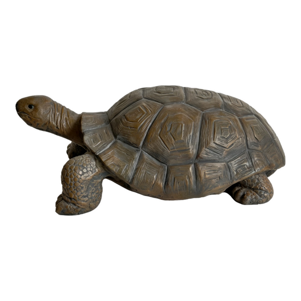 English Elm 30.51" Resin Tortoise Garden Statue Weathered Stone Finish Carved Shell Outdoor Accent W5709P519449