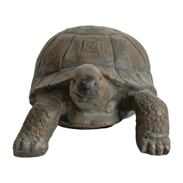 English Elm 30.51" Resin Tortoise Garden Statue Weathered Stone Finish Carved Shell Outdoor Accent W5709P519449