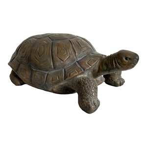 English Elm 30.51" Resin Tortoise Garden Statue Weathered Stone Finish Carved Shell Outdoor Accent W5709P519449