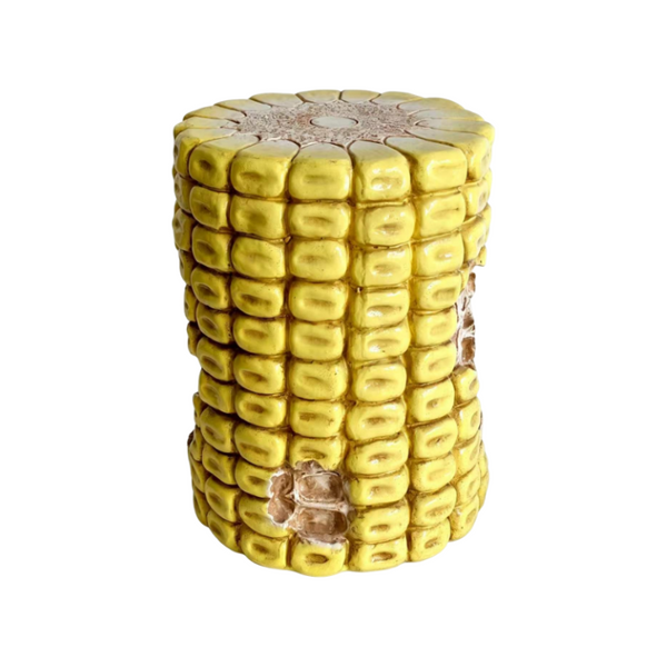 English Elm 17.32 Inch Resin Corn Cob Accent Stool Sculpted Plant Stand for Patio or Garden W5709P519548